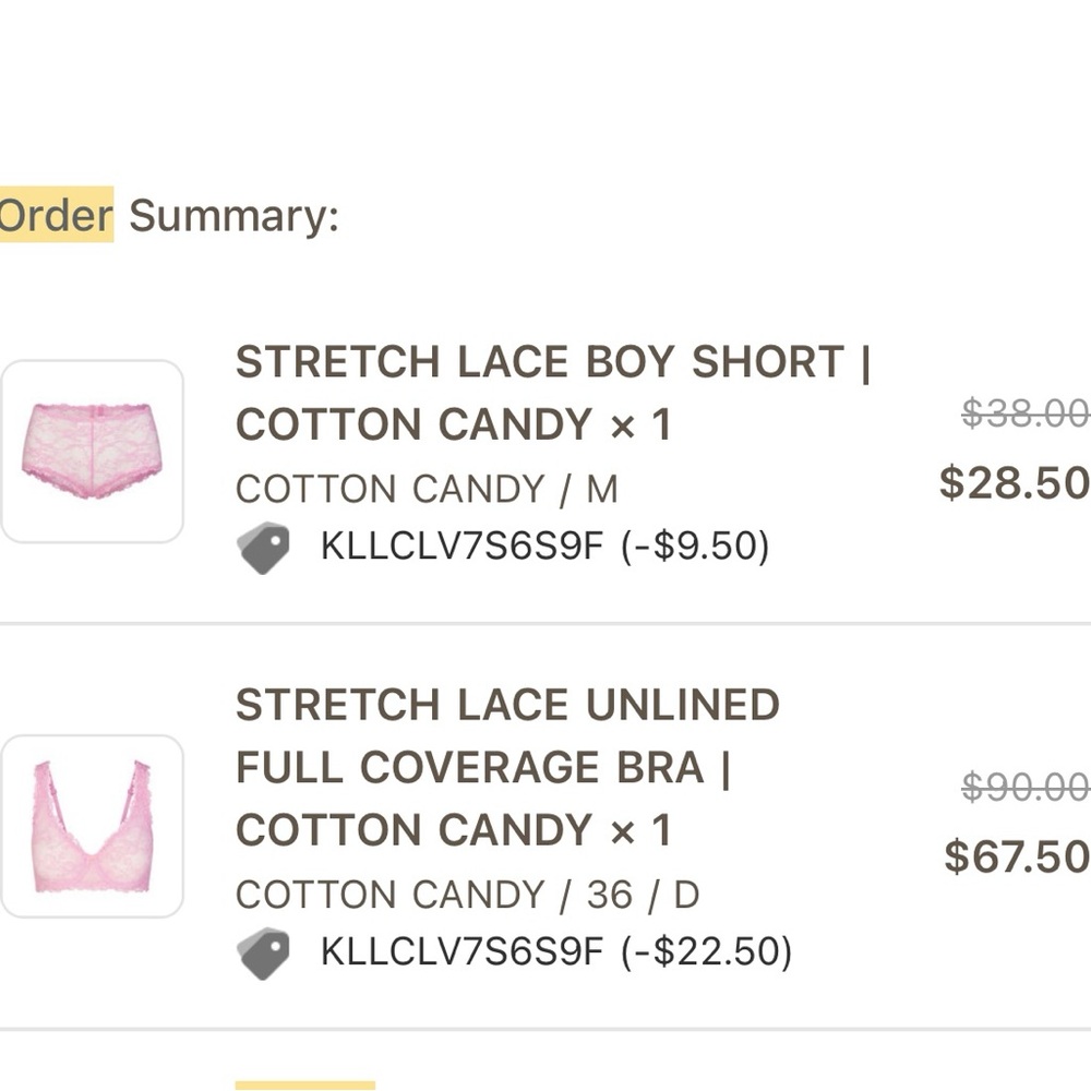 Pink Stretch Lace Boy Short and Bra Set BRAND NEW